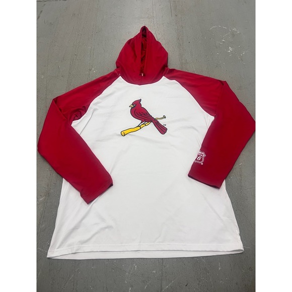 Cardinals Other - St. Louis Cardinals Hoodie Mens XL White Red Raglan Sleeve SGA Baseball MLB